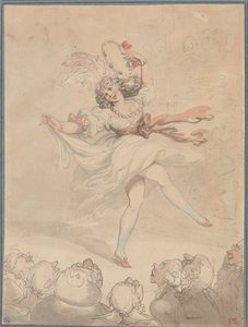 Ballerina con tamburello da Thomas Rowlandson
